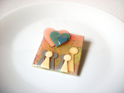 Vintage Lucinda Little People Pin, Lucinda Heart Pins 101920