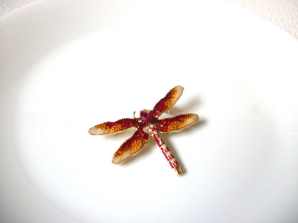 Retro Fiery Dragonfly Brooch Pin 101920