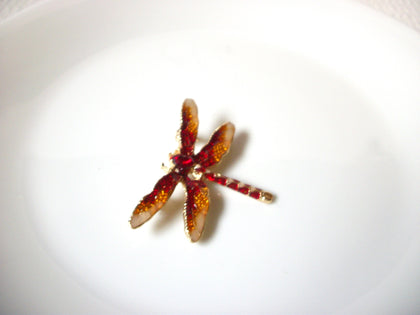 Retro Fiery Dragonfly Brooch Pin 101920