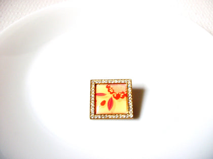 Vintage AVON Rhinestones Floral Pin Enhancer 71218Z
