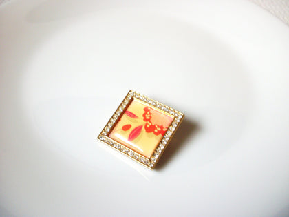 Vintage AVON Rhinestones Floral Pin Enhancer 71218Z