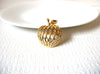 Vintage Gold Toned Basket Weaved Brooch Pin 71218Z