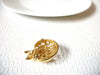 Vintage Gold Toned Basket Weaved Brooch Pin 71218Z