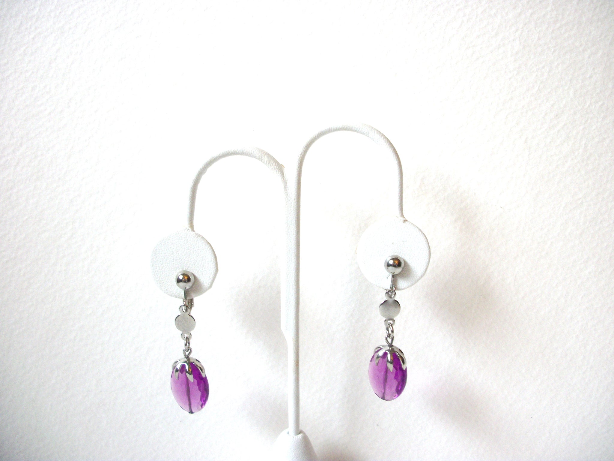 Vintage SARAH Cov Glass Dangling Earrings 71218Z