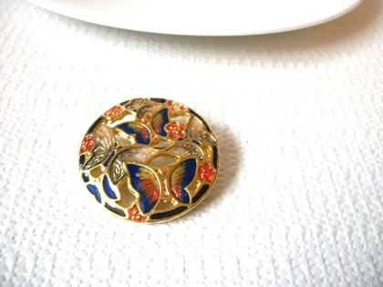 Vintage Gift Worthy Cloisonne Butterfly Brooch Pin 71218S