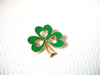 Vintage Clover Shamrock Brooch Pin 71218S