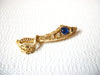 Retro Gold Tone Blue Dagger Broch Pin 71218S