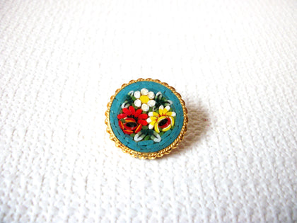 ITALY Signed Mosaic Brooch 71218S