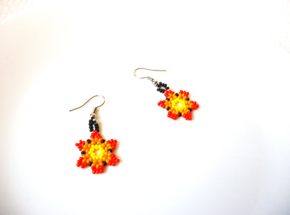Hand Made Glass Flower Earrings 71218S
