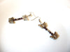 Vintage Butterfly Brown Czech Glass Earrings 71218S