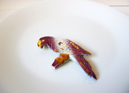 Vintage Hand Painted Porcelain Bird Pin 71218S