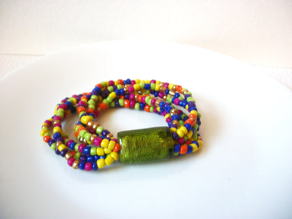 Glass Micro Foil Italian Stretch Bracelet 71218S