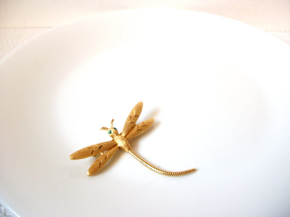 JJ Designer Gold Tone Rhinestones Dragonfly Pin 71218S