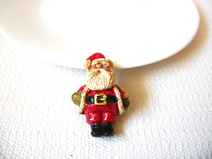 Vintage Santa Hand Painted Brooch Pin 71218D