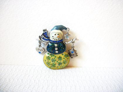 KC Enameled Snowman Brooch Pin 71218D