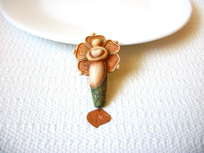 Vintage Mermaid Copper Brooch Pin 71218D