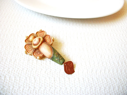 Vintage Mermaid Copper Brooch Pin 71218D