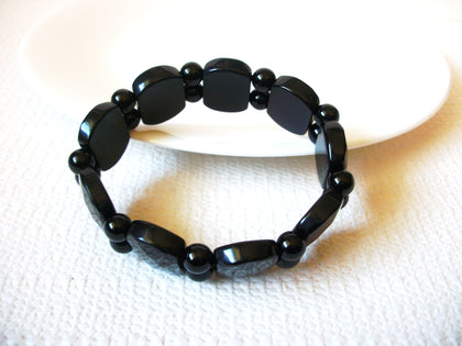 Retro Black Glass Bracelet 71218D