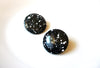 Retro Black White Earrings 71218D