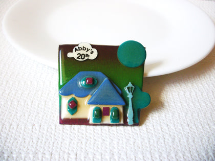 Vintage House Pins By Lucinda Abbys 20th Blue Green Pin 71218D