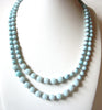 Vintage Powder Blues Czech Glass Necklace 71218D