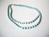 Vintage Powder Blues Czech Glass Necklace 71218D