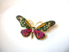 Colorful Butterfly Artisan Hand Inlaid Rhinestones Heavier Larger Butterfly Pin 72518