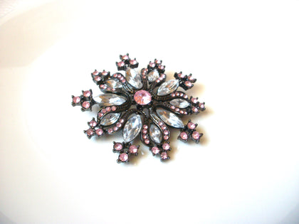 Vintage Snowflake Rhinestones Brooch Pin 72518