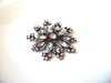 Vintage Snowflake Rhinestones Brooch Pin 72518