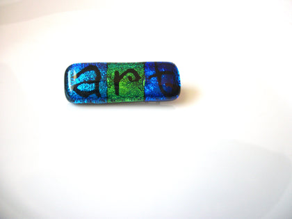 Vintage ART Dichroic Glass Brooch Pin 72518