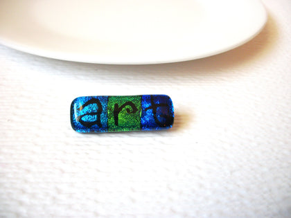 Vintage ART Dichroic Glass Brooch Pin 72518