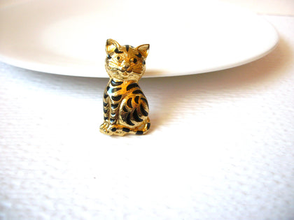 Vintage Tiger Cat Brooch Pin 72518