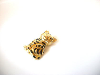 Vintage Tiger Cat Brooch Pin 72518