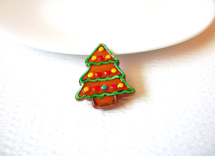 Vintage Christmas Tree Brooch Pin 102120