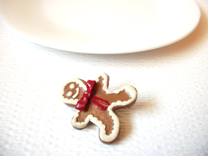 Vintage Gingerbread Man Brooch Pin 102120