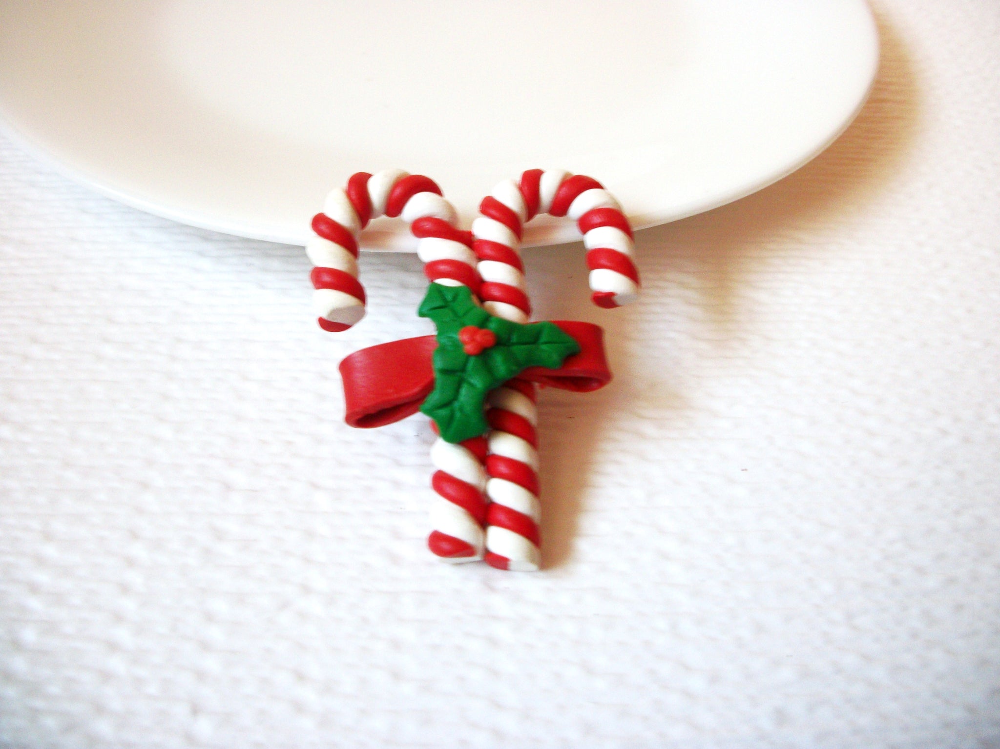 Vintage Christmas Candy Cane Brooch Pin 102120