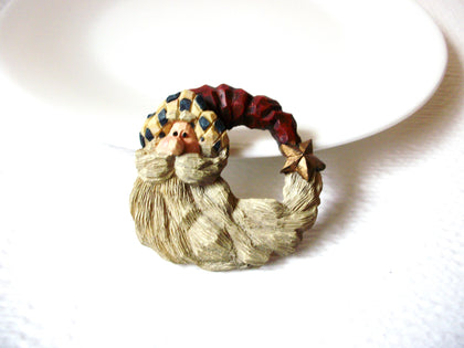 Vintage Santa Moon Brooch Pin 102120