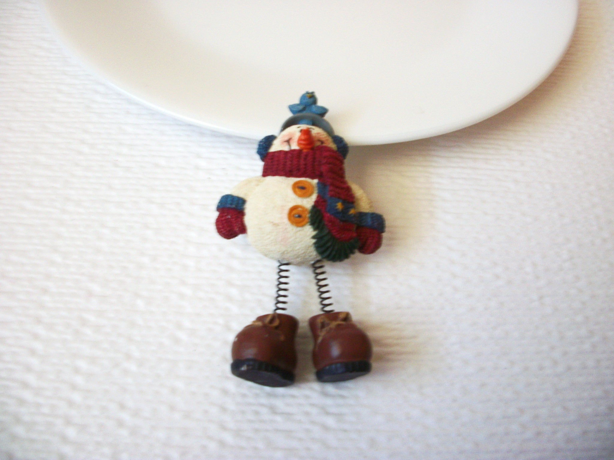 Vintage Snowman Brooch Pin 102120