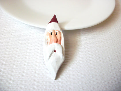 Vintage Hand Painted Santa Christmas Brooch Pin 102120