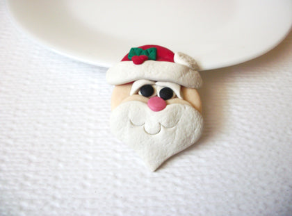 Vintage Hand Painted Santa Christmas Brooch Pin 102120