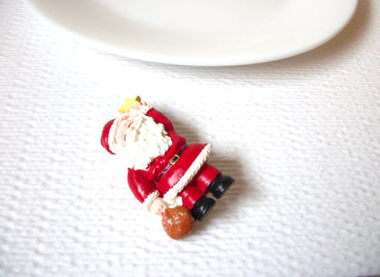 Vintage Hand Painted Santa Christmas Brooch Pin 102220