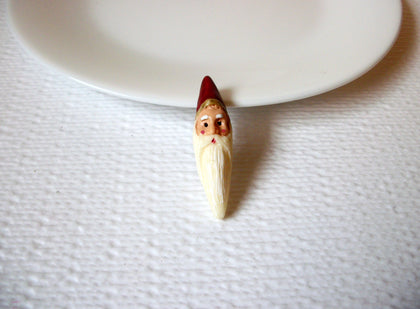 Vintage Hand Painted Santa Christmas Brooch Pin 102220