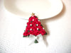 Vintage Hand Painted Christmas Tree Brooch Pin 102220