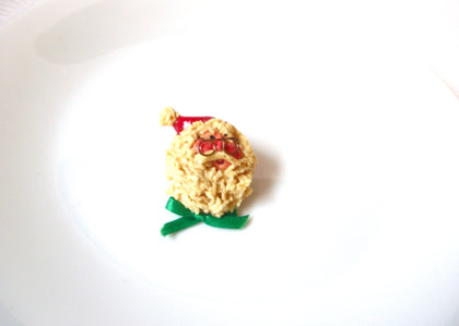 Vintage Hand Painted Santa Christmas Brooch Pin 102220