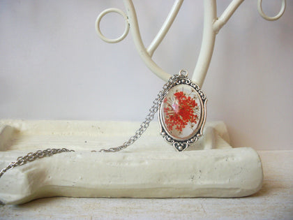 Dried Flower Necklace - Pressed Flower - Sweet Breath - Botanical Jewelry S18