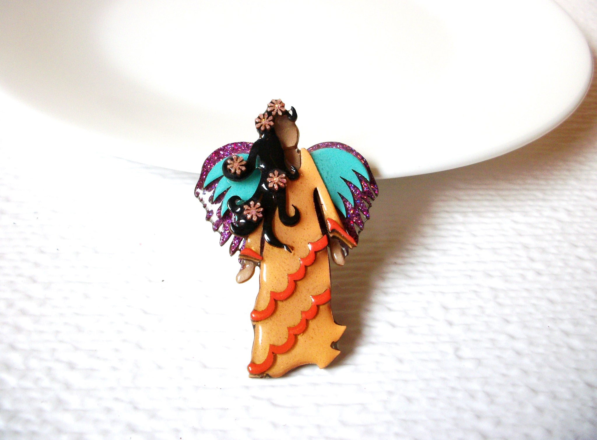 Lucinda Handcrafted Artisan Brooch Pin By Lucinda Earthy Mystical Angel 102220