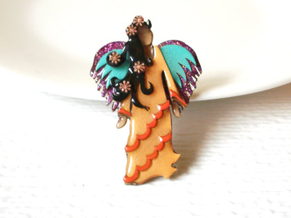 Lucinda Handcrafted Artisan Brooch Pin By Lucinda Earthy Mystical Angel 102220