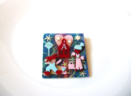 Lucinda Vintage Little People Pin Love Snow Christmas Lucinda Pins 102420