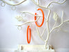 Susan Large Hoop Earrings, Orange Big Hoop Earrings, Acetate Earrings, Resin Earrings, Acrylic, Statement Earrings S14