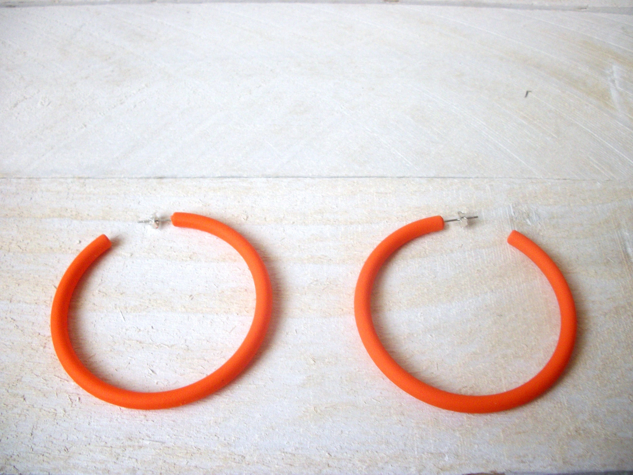 Susan Large Hoop Earrings, Orange Big Hoop Earrings, Acetate Earrings, Resin Earrings, Acrylic, Statement Earrings S14